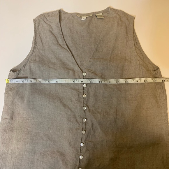 Vintage Ann Taylor Linen Tunic Blouse - Picture 7 of 11